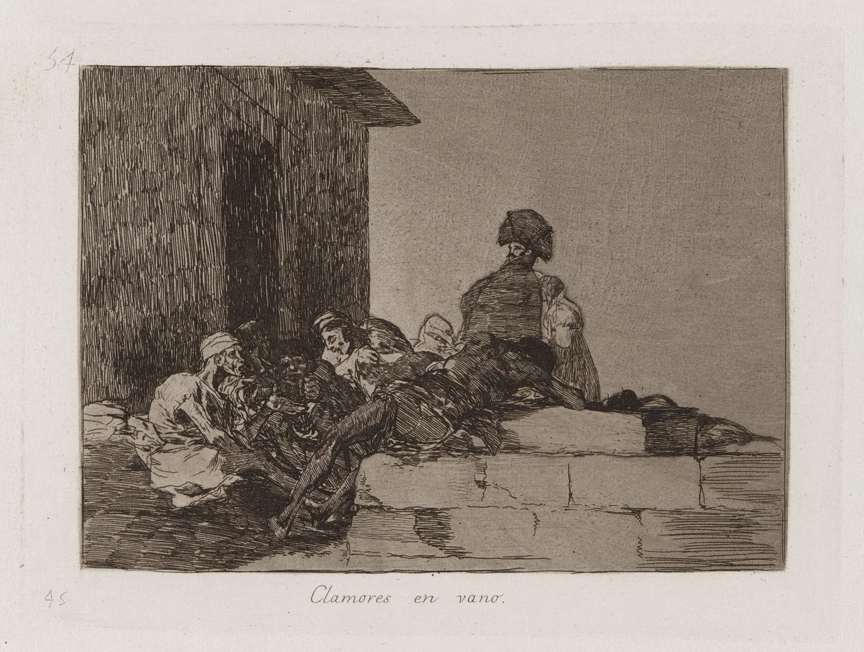 Vergebliche Schreie, Platte 54 aus Die Schrecken des Krieges von Francisco de Goya