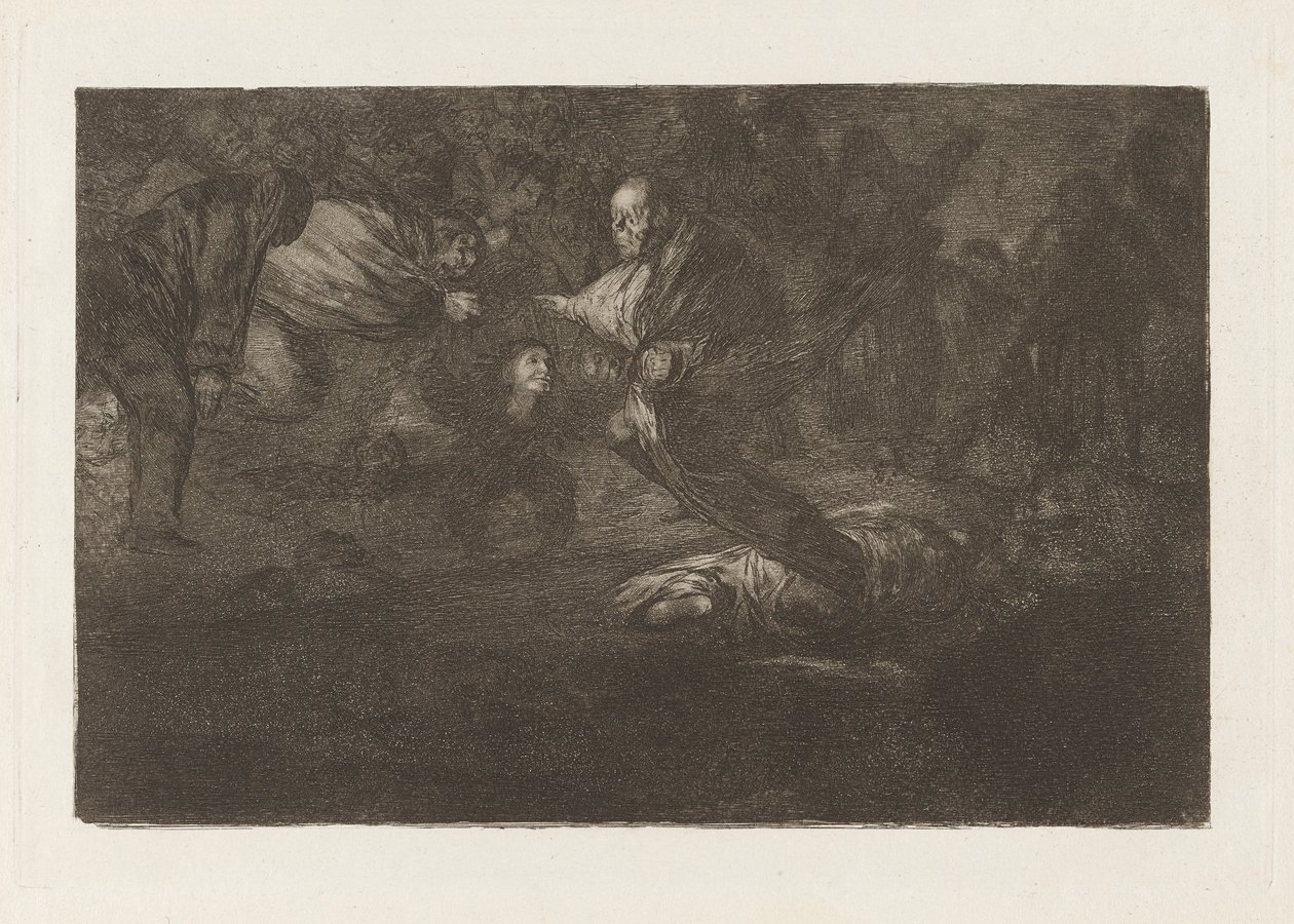 Dios los cria y ellos se juntan (Gott erschafft sie und sie kommen zusammen), aus der Serie Los disparates (Los proverbios) von Francisco de Goya