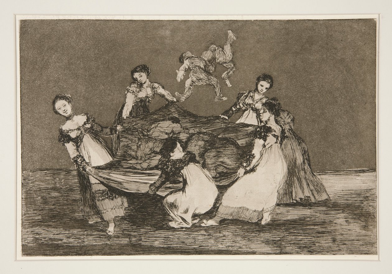Disparate femenino, pl. 1 aus der Serie Los proverbios von Francisco de Goya