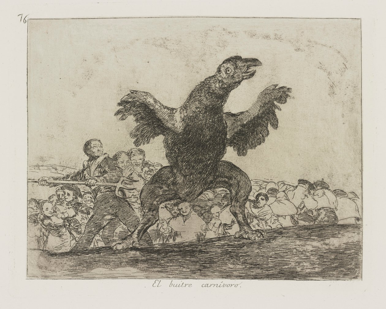 Der fleischfressende Geier, Platte 76 aus der Serie Die Schrecken des Krieges von Francisco de Goya