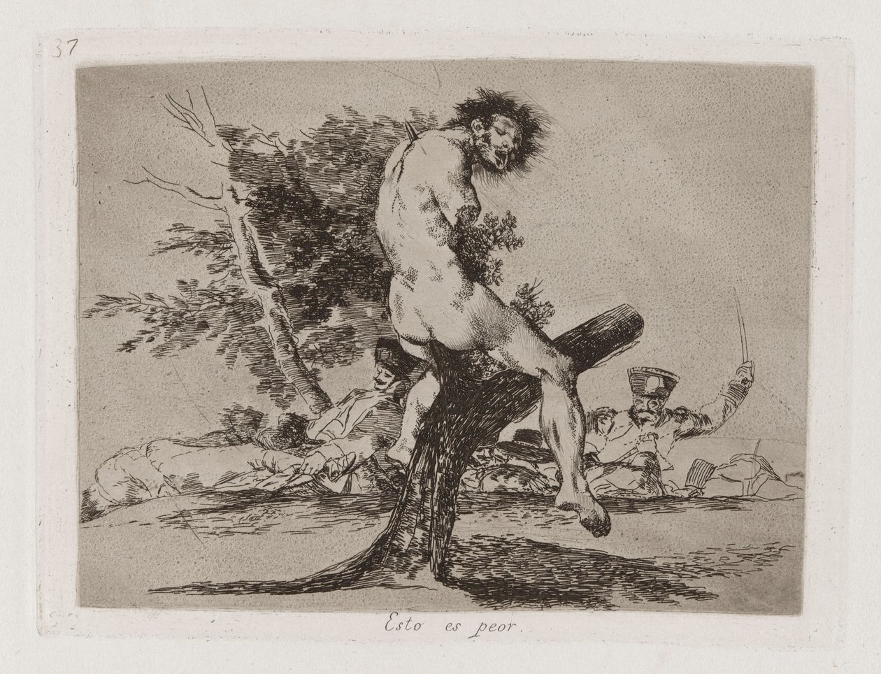 Das ist schlimmer, Platte 37 aus Die Schrecken des Krieges von Francisco de Goya