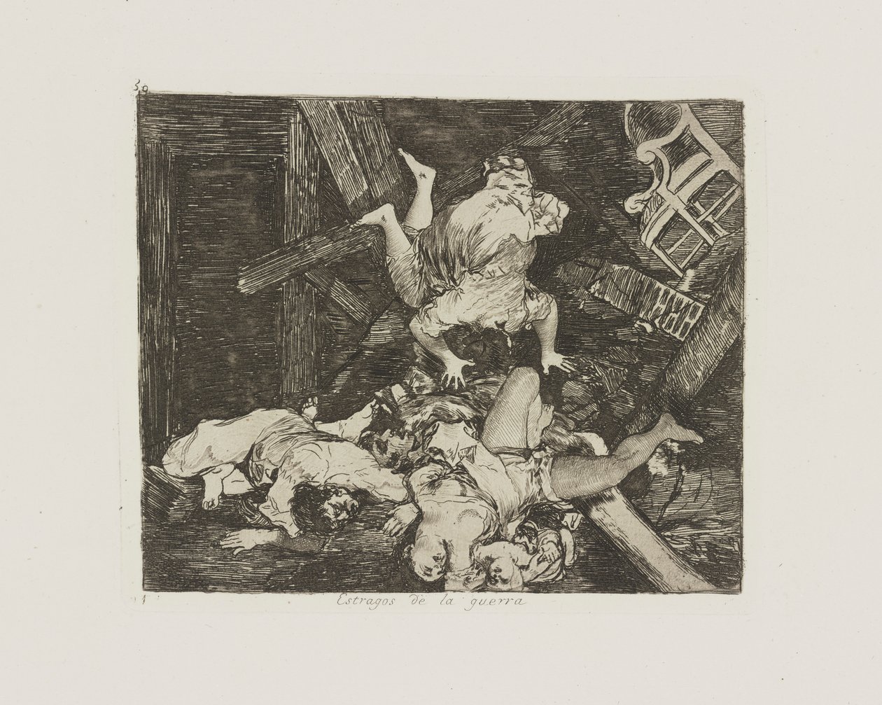 Estragos de la guerra. (Verwüstungen des Krieges), pl. 30 aus der Serie Los desastres de la guerra (Die Schrecken des Krieges) von Francisco de Goya