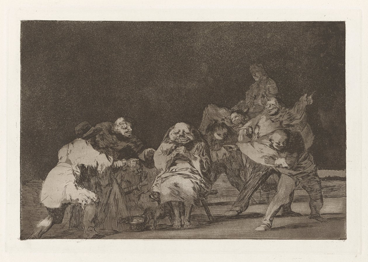 La lealtad (Loyalität), auch bekannt als El que no te ama, burlando te difama, aus der Serie Los disparates (Los proverbios) von Francisco de Goya