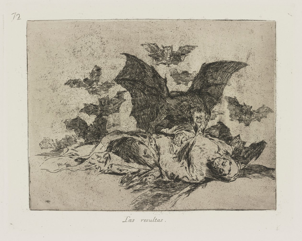 Die Folgen, Tafel 72 aus der Serie Die Schrecken des Krieges von Francisco de Goya
