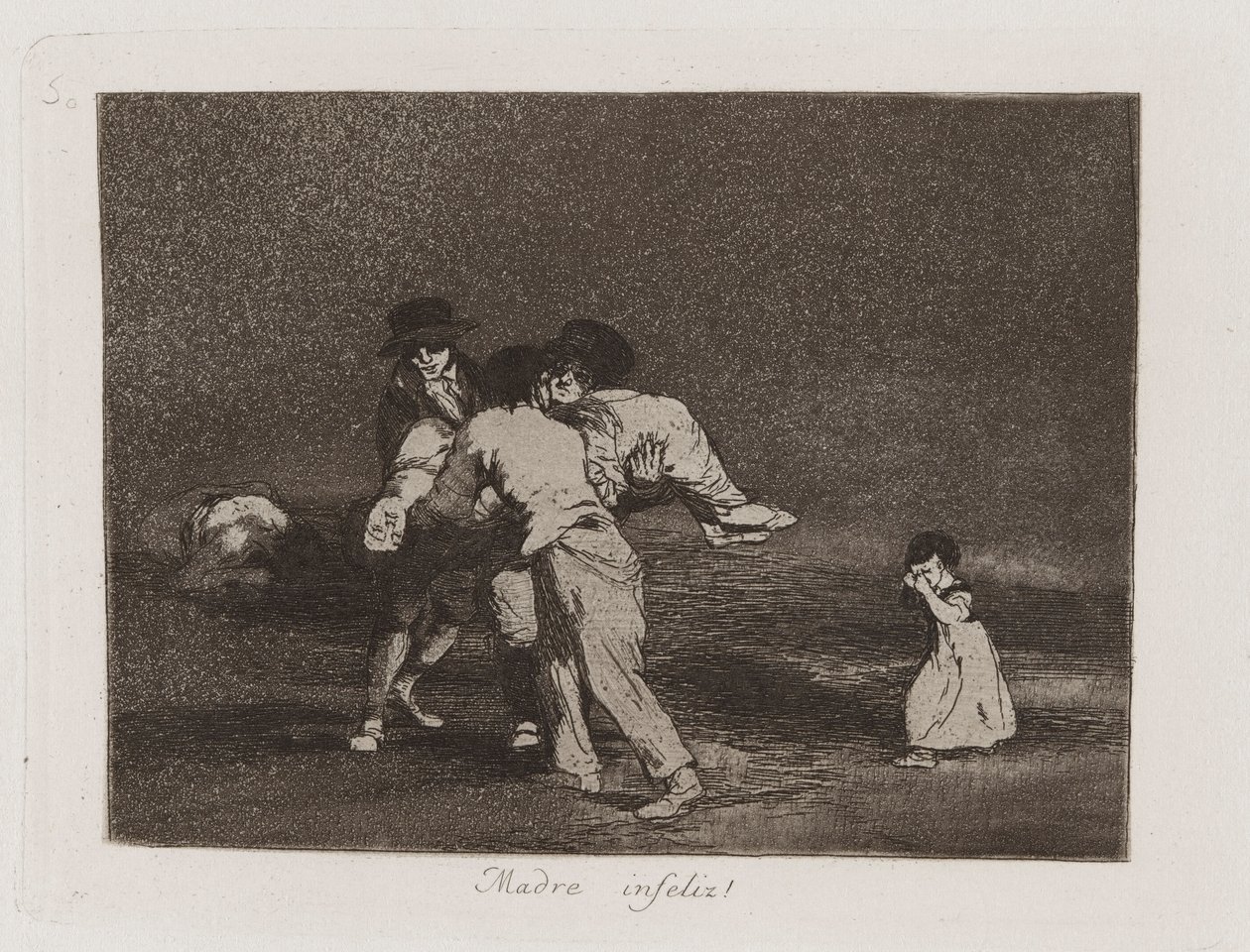 Unglückliche Mutter!, Platte 50 aus Los desastres de la guerra (Die Schrecken des Krieges) von Francisco de Goya
