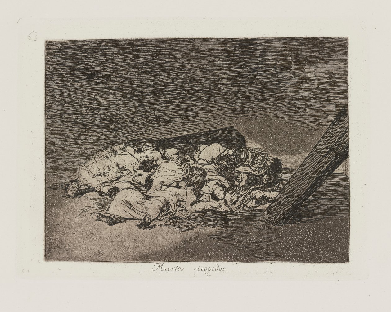Muertos recogidos. (Ernte der Toten), pl. 63 aus der Serie Los desastres de la guerra (Die Schrecken des Krieges) von Francisco de Goya