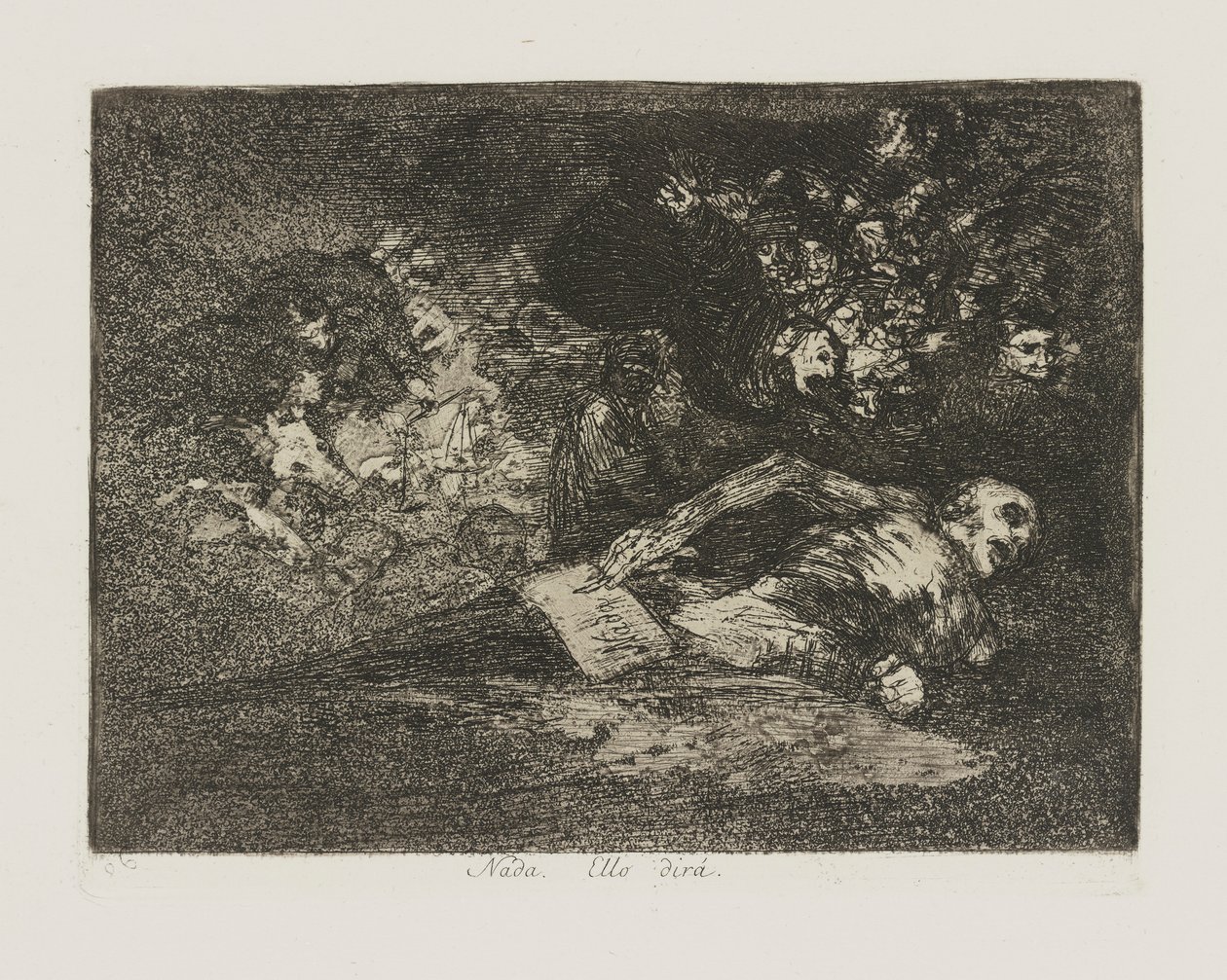 Nada. Ello dirá. (Nichts. Das Ereignis wird es zeigen.), Platte 69 aus der Serie Los desastres de la guerra (Die Schrecken des Krieges) von Francisco de Goya