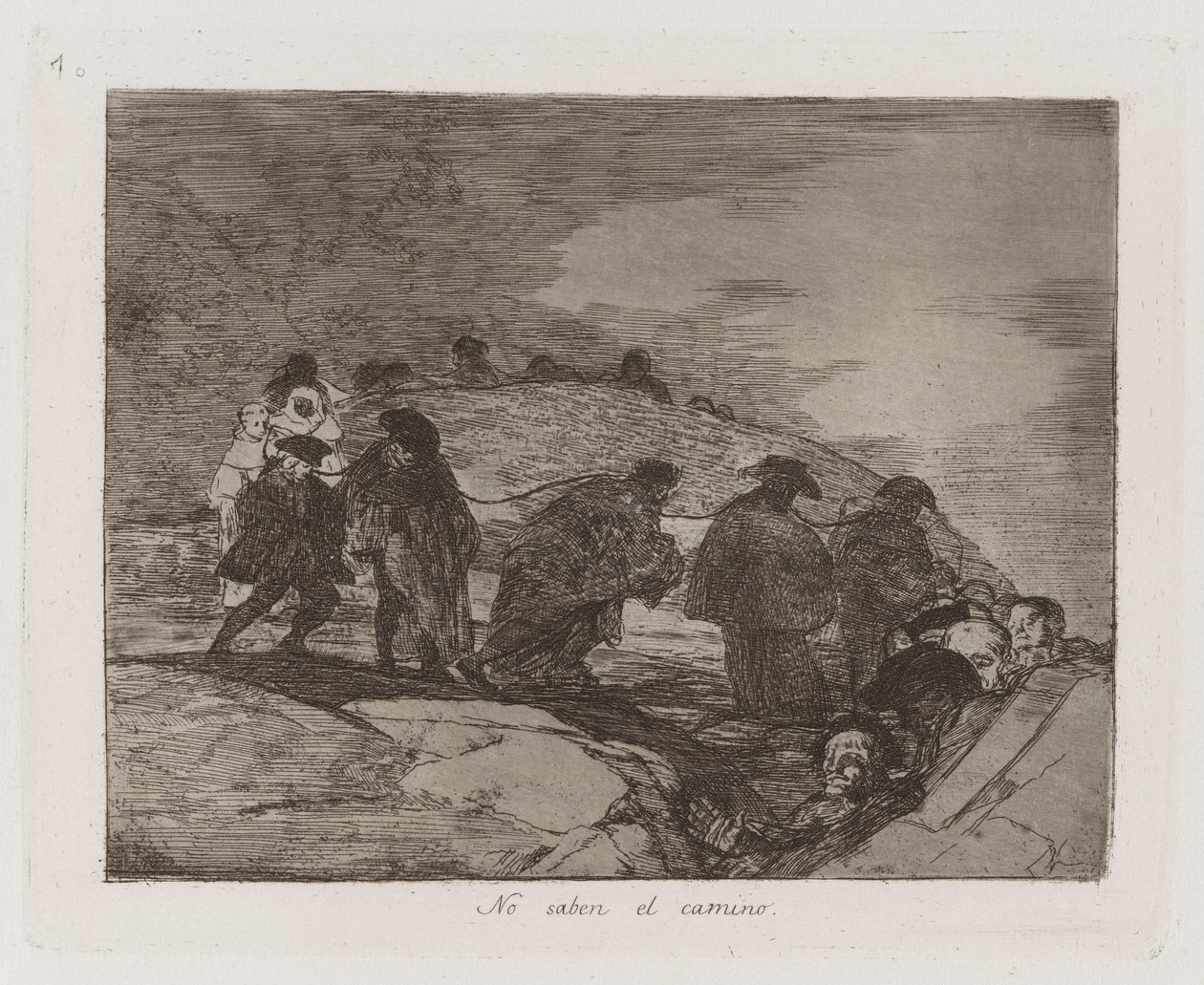 No saben el camino, Platte 70 aus Los desastres de la guerra von Francisco de Goya