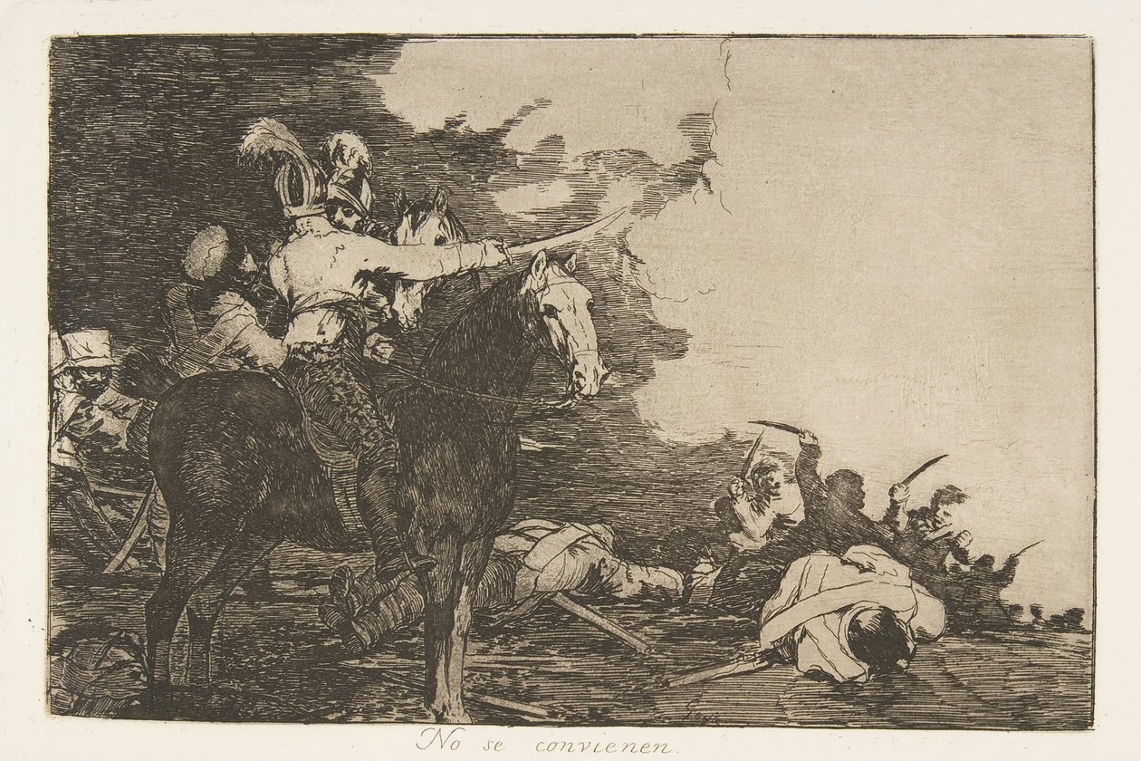 Tafel 17 aus Die Schrecken des Krieges: Sie..., 1810 veröffentlicht 1863 von Francisco de Goya