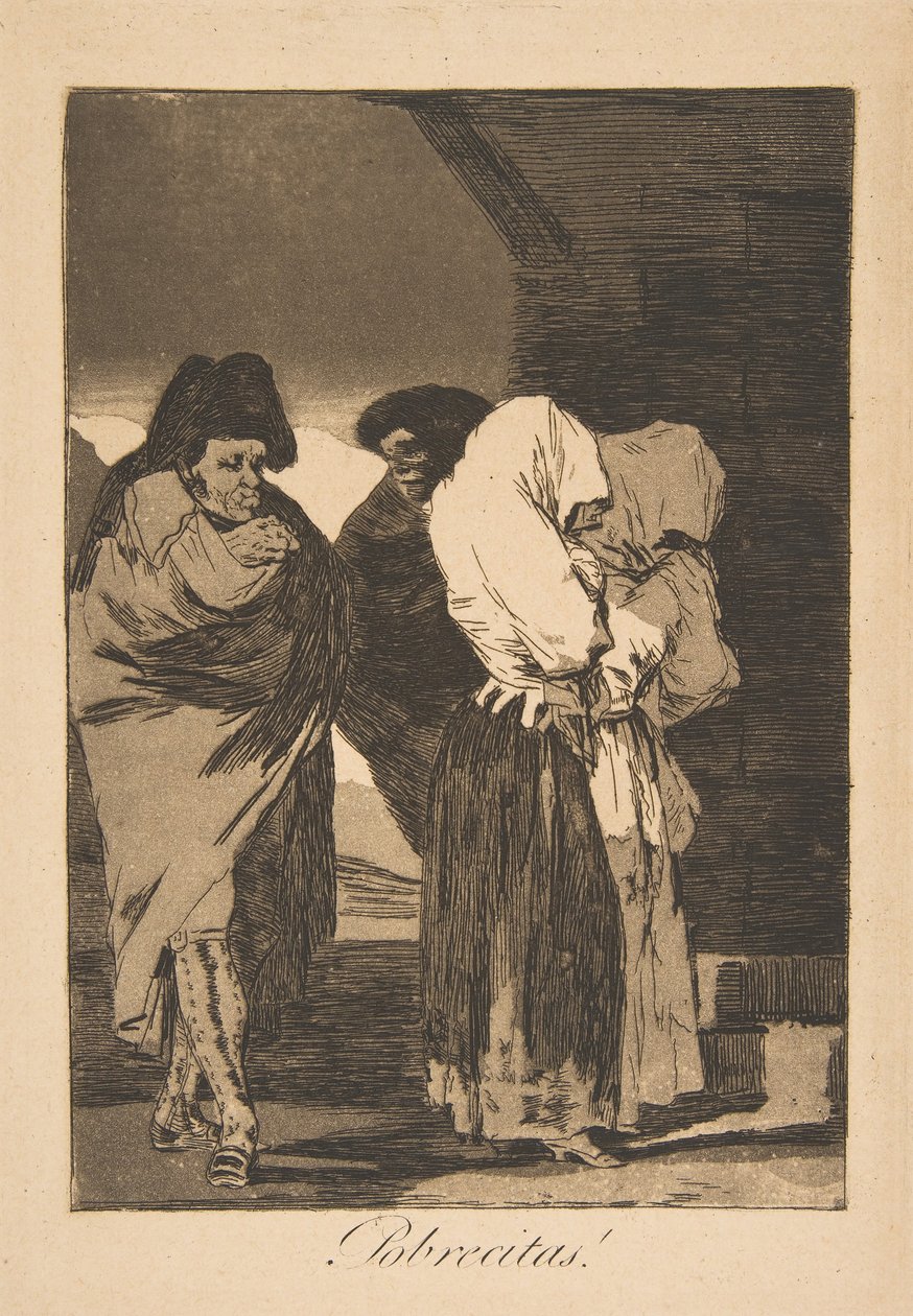 Platte 22 aus Los Caprichos: Arme kleine Mädchen!, 1799, posthumer Druck von Francisco de Goya