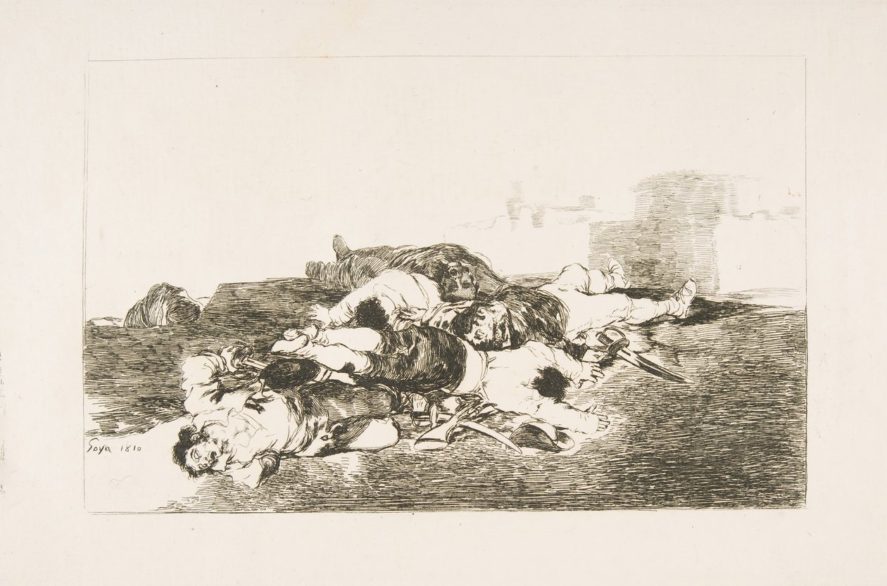 Tafel 22 aus Die Schrecken des Krieges: Noch schlimmer. Tanto y ..., 1810 von Francisco de Goya