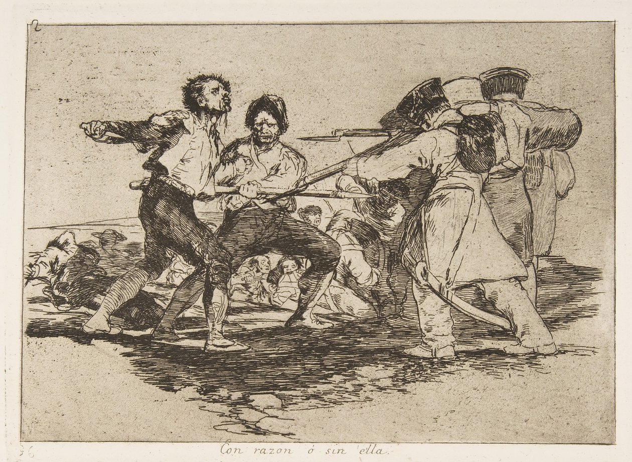 Tafel 2 aus Die Schrecken des Krieges Los Desastres de la Guerra: Rechts, 1810 veröffentlicht 1863 von Francisco de Goya
