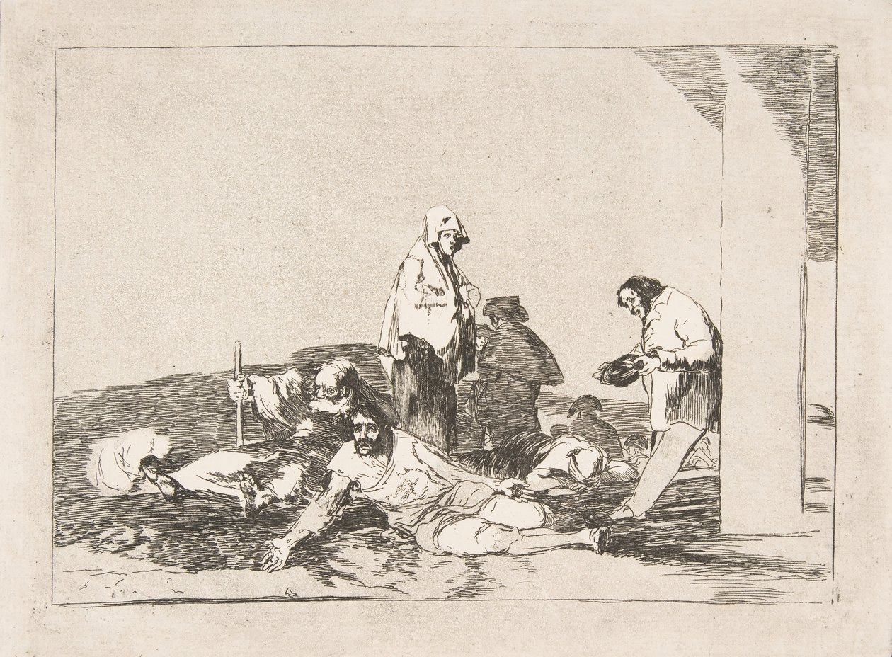 Tafel 58 aus Die Schrecken des Krieges: Es nützt nichts zu weinen ..., 1811-12 von Francisco de Goya