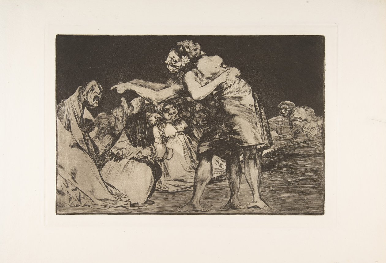 Platte 7 aus den Disparates: Unordentliche Torheit, ca. 1816-23 veröffentlicht 1864 von Francisco de Goya