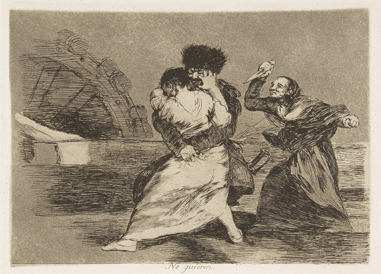 Platte 9 aus Die Schrecken des Krieges Los Desastres de la Guerra: Sie..., 1810 veröffentlicht 1863 von Francisco de Goya