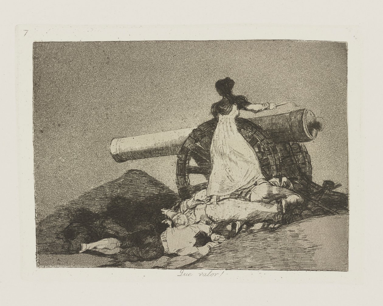 Welch Mut!, Platte 7 aus der Serie Die Schrecken des Krieges von Francisco de Goya