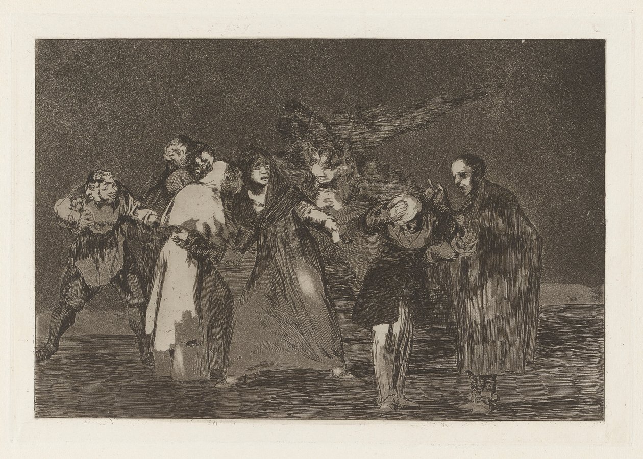 Wunden heilen schneller als hastige Worte, aus der Serie Los disparates (Los proverbios) von Francisco de Goya