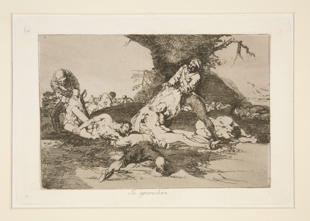 Sie machen Gebrauch davon, Platte 16 aus Los desastres de la guerra (Die Schrecken des Krieges) von Francisco de Goya