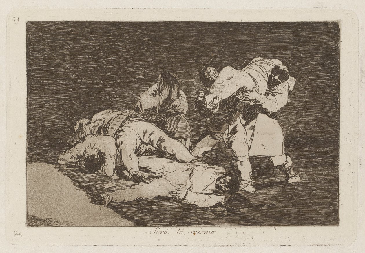 Ser? lo mismo (Es wird dasselbe sein), Platte 21 aus Los desastres de la guerra (Die Schrecken des Krieges) von Francisco de Goya