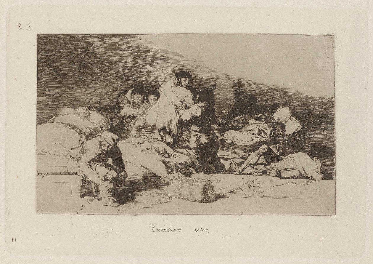 Tambien estos (Diese auch), Platte 25 aus Los desastres de la guerra (Die Schrecken des Krieges) von Francisco de Goya