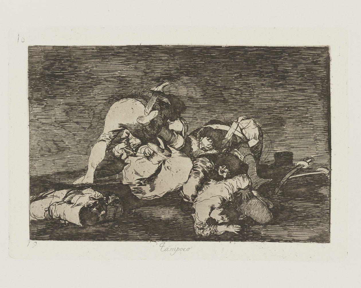 Tampoco. (Auch diese nicht), Platte 10 aus der Serie Los desastres de la guerra (Die Schrecken des Krieges) von Francisco de Goya