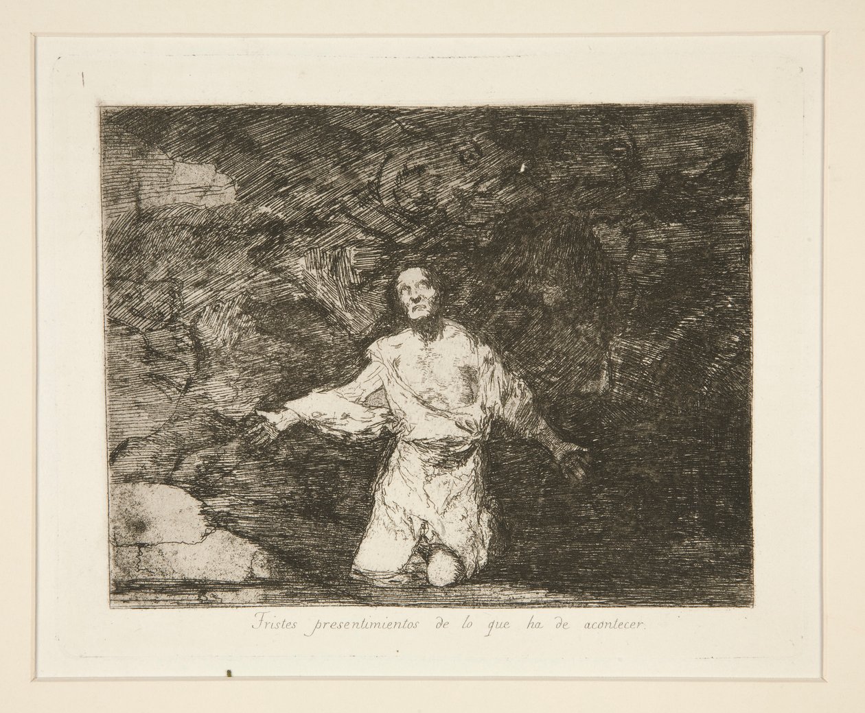 Tristes presentimientos de lo que ha de acontecer, pl. 1 aus Los desastres de la guerra von Francisco de Goya