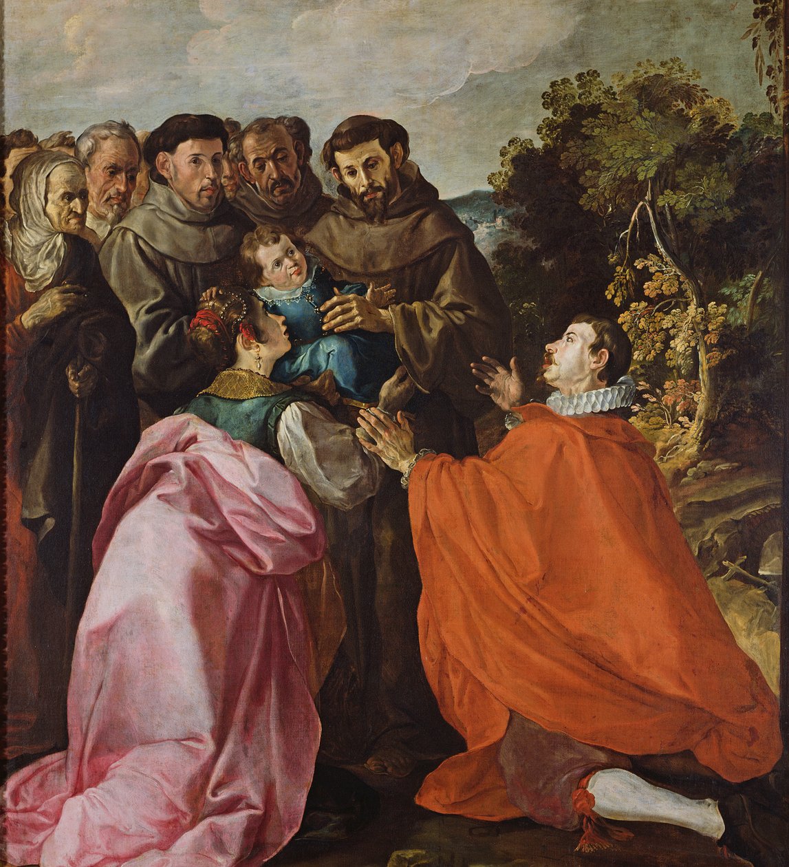 Heilung des Hl. Bonaventura durch den Hl. Franz von Assisi, um 1628 von Francisco Herrera