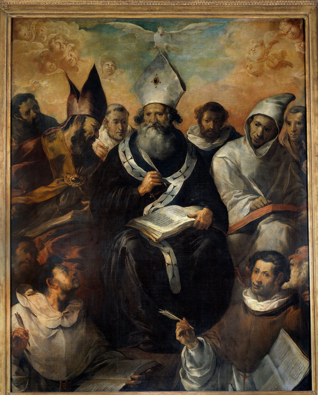 Der heilige Basilius diktiert seine Lehre von Francisco Herrera