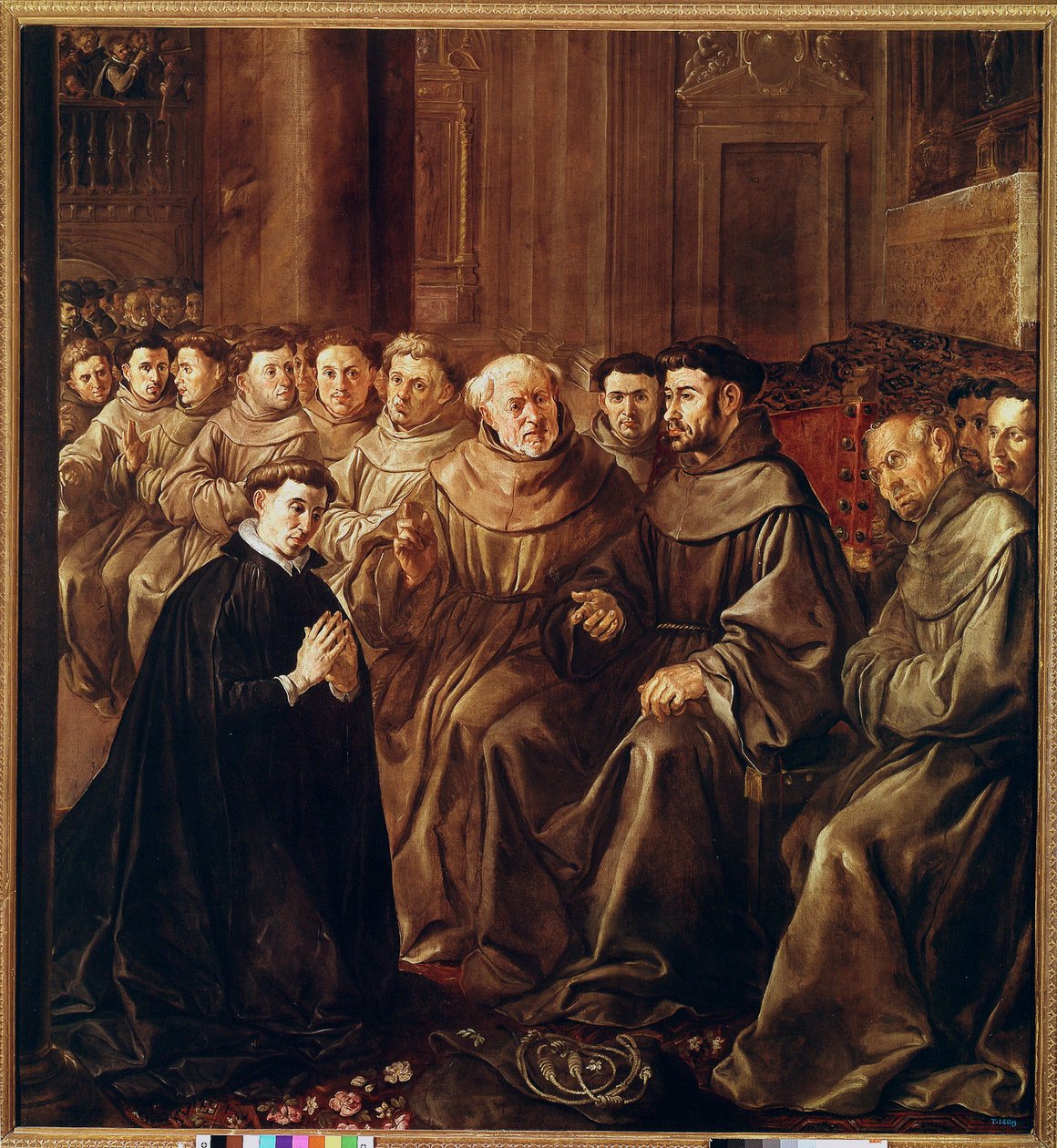 Der heilige Bonaventura tritt in den Franziskanerorden ein von Francisco Herrera