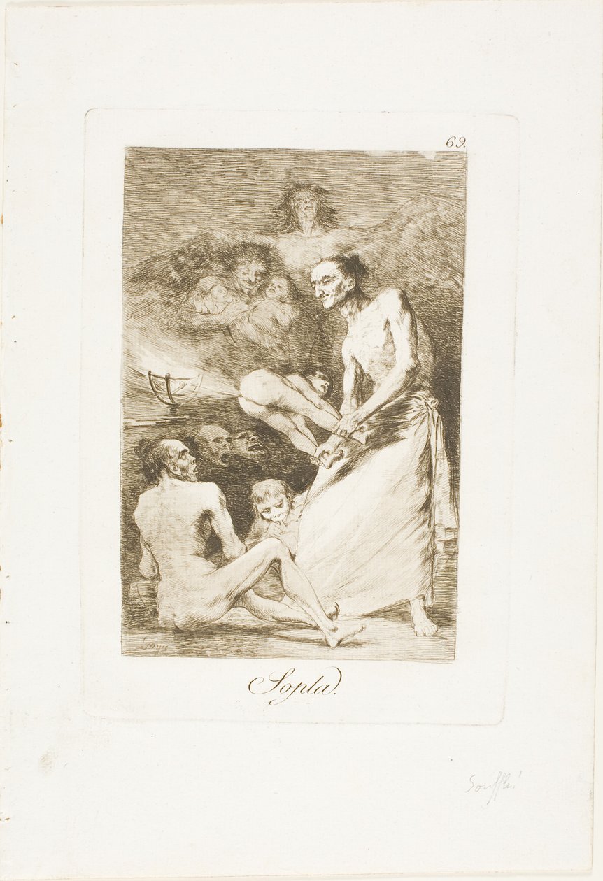 Blow, Platte 69 aus Los Caprichos von Francisco Jose de Goya y Lucientes