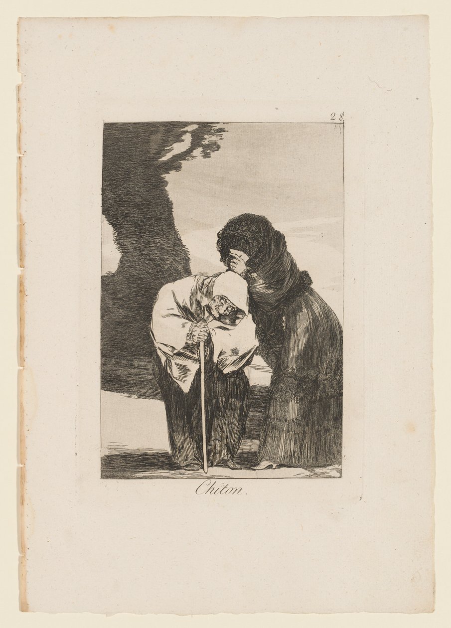 Chiton, Tafel aus "Los Caprichos", 1799 von Francisco de Goya