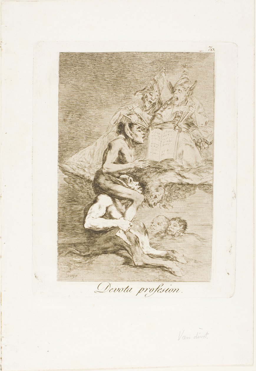Fromme Berufung, Tafel 70 aus Los Caprichos von Francisco Jose de Goya y Lucientes