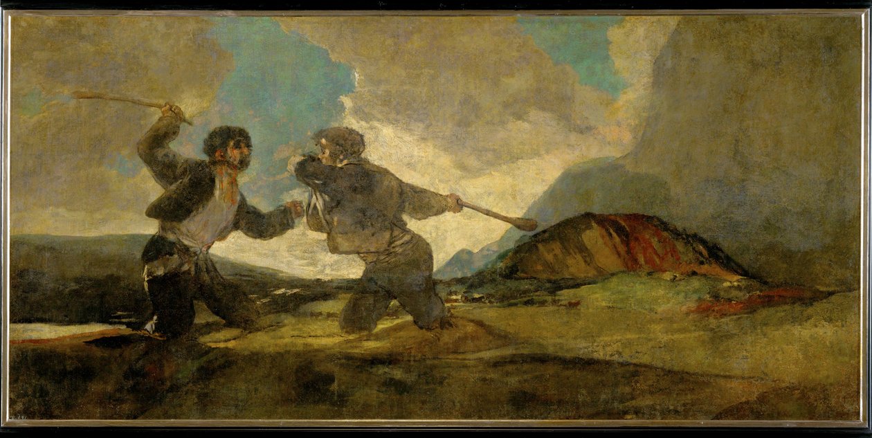 Duell mit Knüppeln von Francisco Jose de Goya y Lucientes