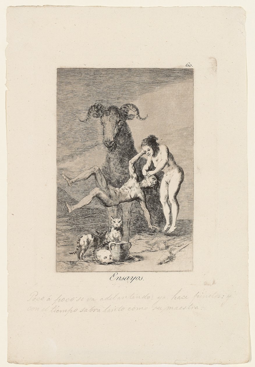 Ensayos, Platte aus "Los Caprichos", 1799 von Francisco de Goya