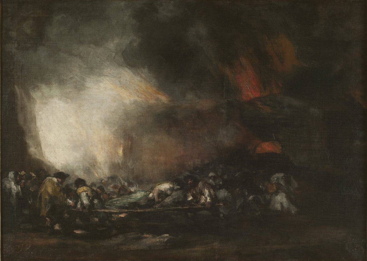 Feuer in einem Krankenhaus von Francisco Jose de Goya y Lucientes