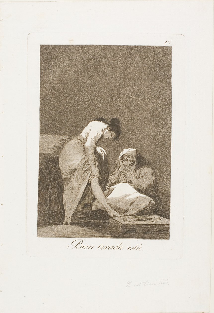Es ist schön gespannt, Platte 17 aus Los Caprichos von Francisco Jose de Goya y Lucientes