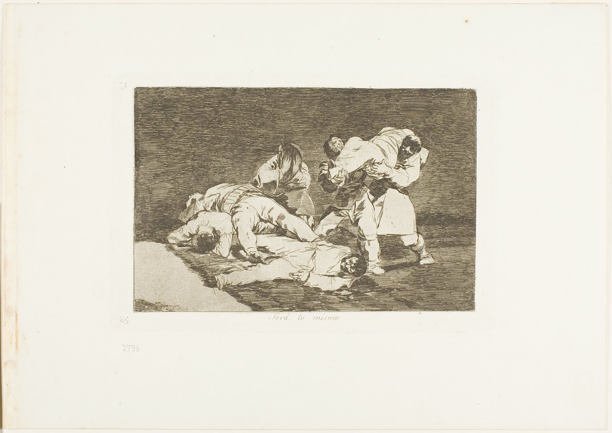 Es wird dasselbe sein, Platte 21 aus Die Schrecken des Krieges von Francisco Jose de Goya y Lucientes