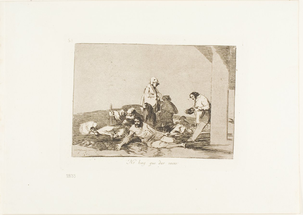 Es nützt nichts zu schreien, Platte 58 aus Die Schrecken des Krieges von Francisco Jose de Goya y Lucientes