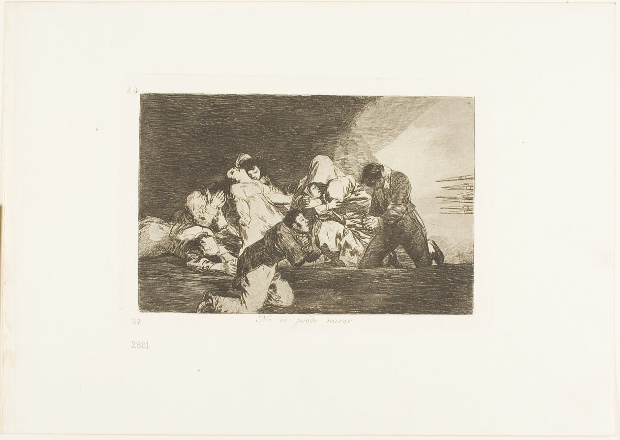 Man kann nicht hinschauen, Tafel 26 aus Die Schrecken des Krieges von Francisco Jose de Goya y Lucientes