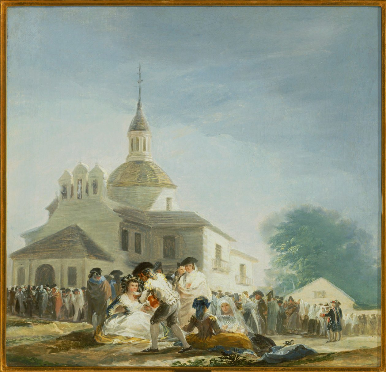 Pilger vor der Kapelle des Heiligen Isidor La ermita de San Isidro el día de la fiesta von Francisco Jose de Goya y Lucientes