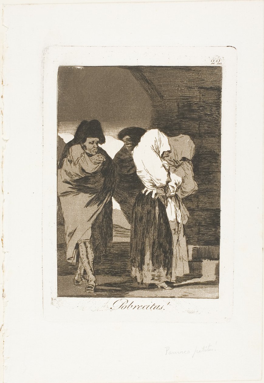 Arme kleine Mädchen!, Platte 22 aus Los Caprichos von Francisco Jose de Goya y Lucientes