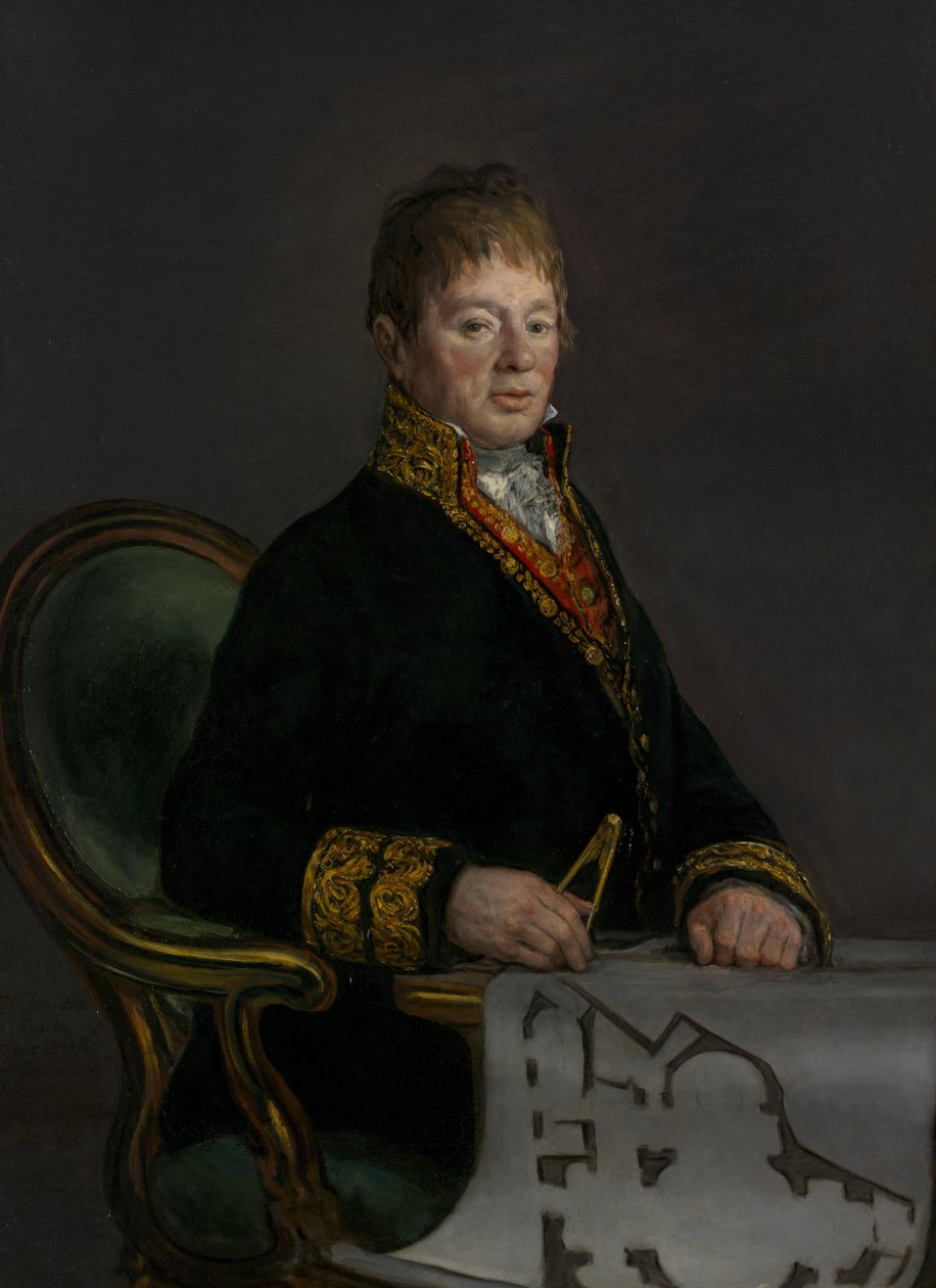 Porträt von Don Juan Antonio Cuervo, 1819 von Francisco de Goya
