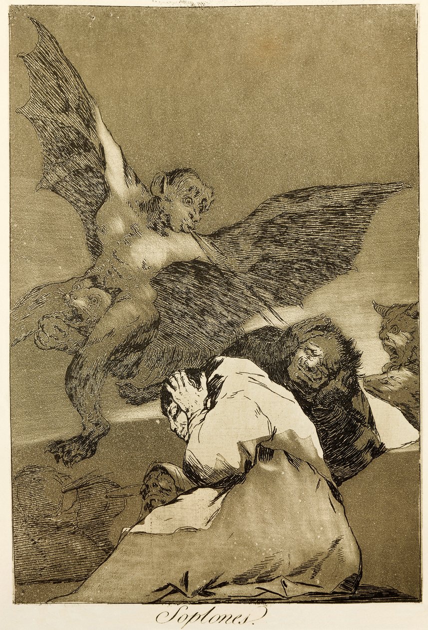 Petzen, Radierung und Aquatinta Nummer 48 in der Serie Capricci von Francisco Jose de Goya y Lucientes