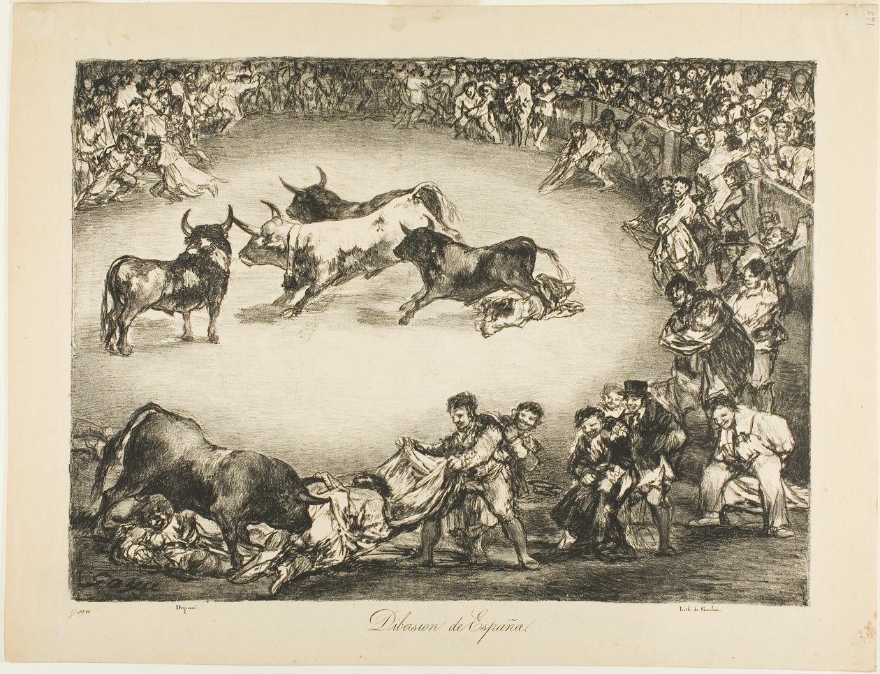 Spanisches Vergnügen, aus Die Stiere von Bordeaux von Francisco Jose de Goya y Lucientes