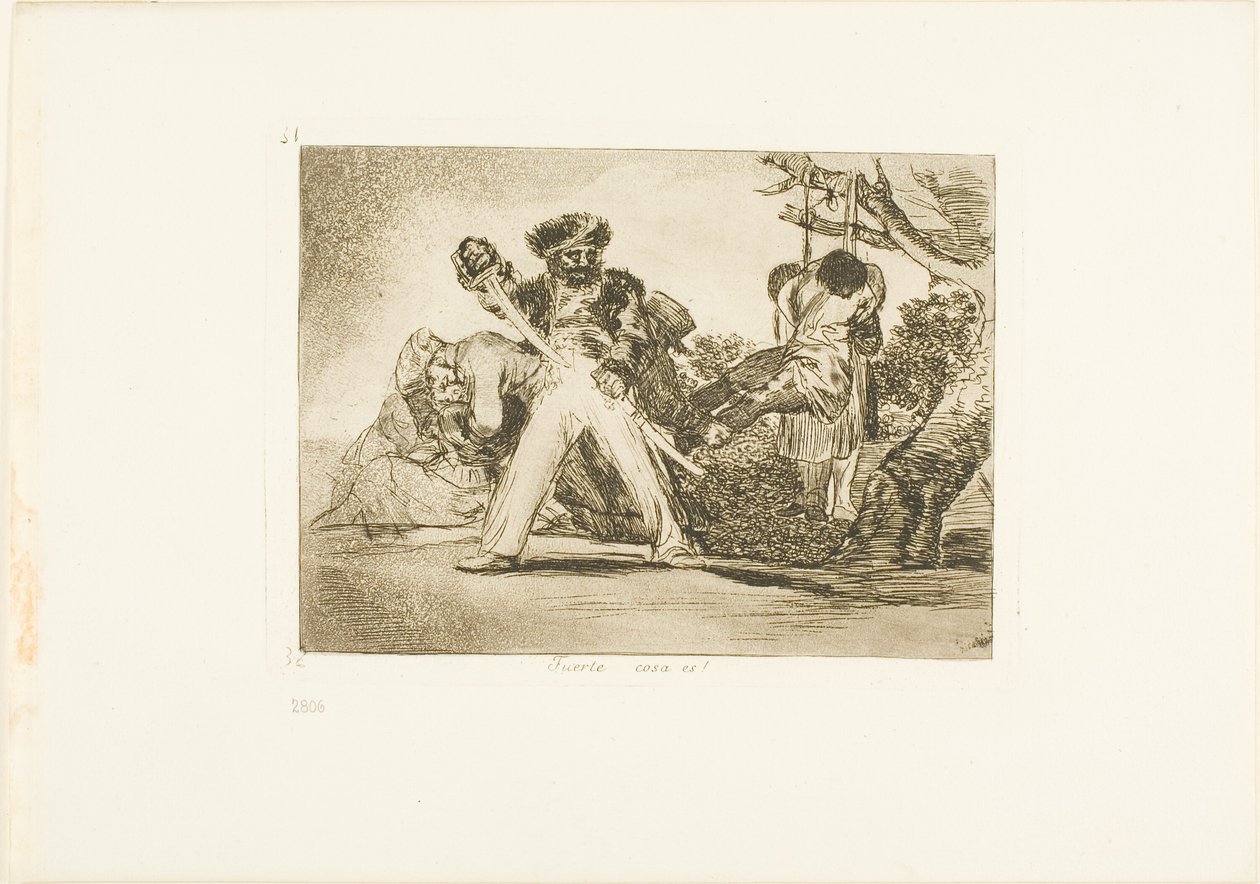 Das ist hart!, Platte 31 aus Die Schrecken des Krieges von Francisco Jose de Goya y Lucientes