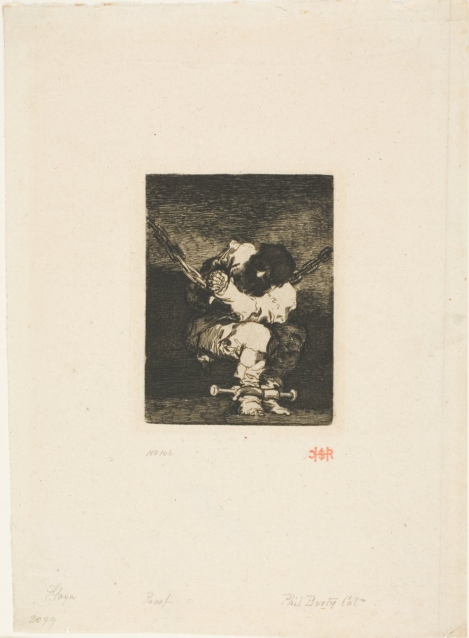 Die Haft ist so barbarisch wie das Verbrechen ("Der kleine Gefangene") von Francisco Jose de Goya y Lucientes