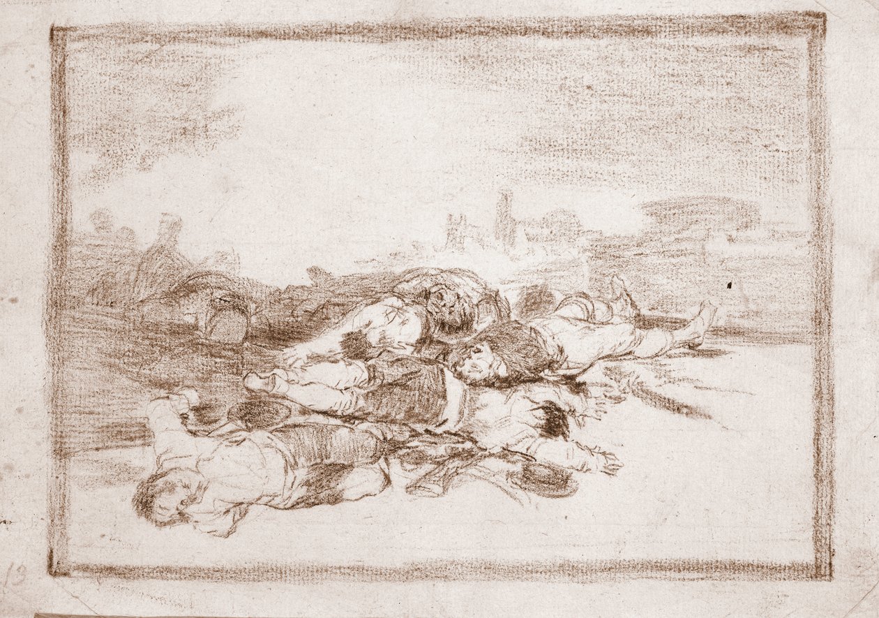 Die Schrecken des Krieges: Und vieles mehr (Vorzeichnung) von Francisco de Goya