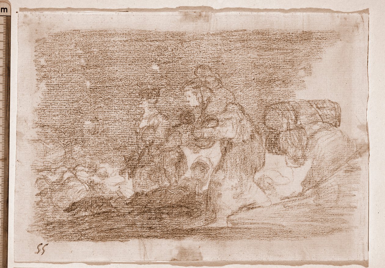 Die Schrecken des Krieges: Und das auch (Vorzeichnung) von Francisco de Goya