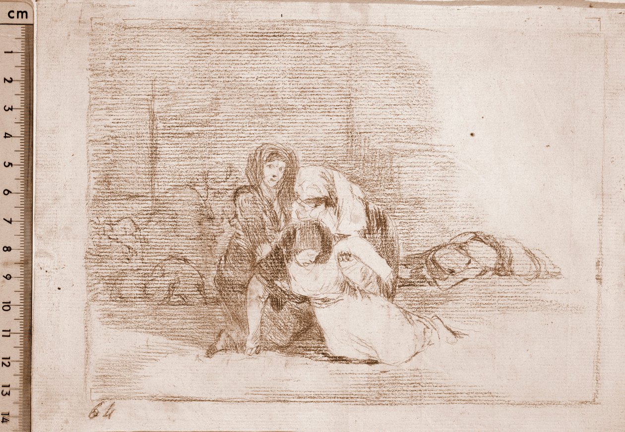 Die Schrecken des Krieges: Sie kommen nicht rechtzeitig an von Francisco de Goya