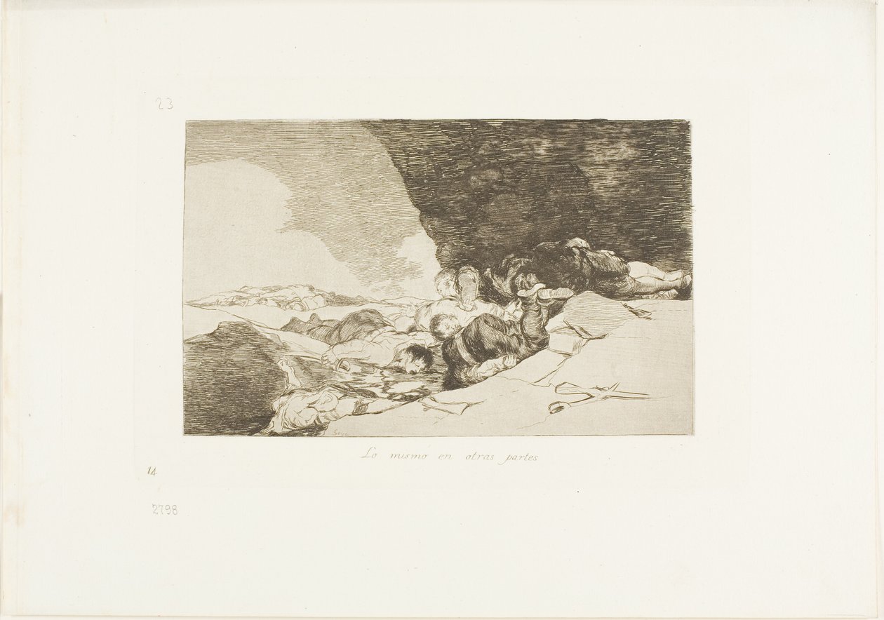 Das Gleiche anderswo, Platte 23 aus Die Schrecken des Krieges von Francisco Jose de Goya y Lucientes